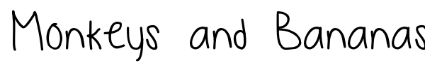 Monkeys and Bananas font preview